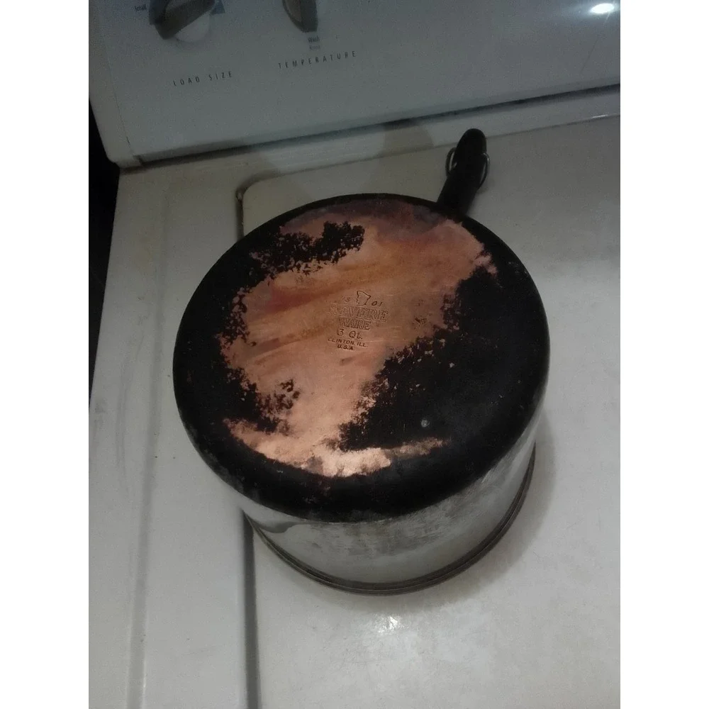 REVERE WARE 1801 3Qt. Sauce Pan Copper Bottom‎ 👉No Lid👈 Clinton IL USA
